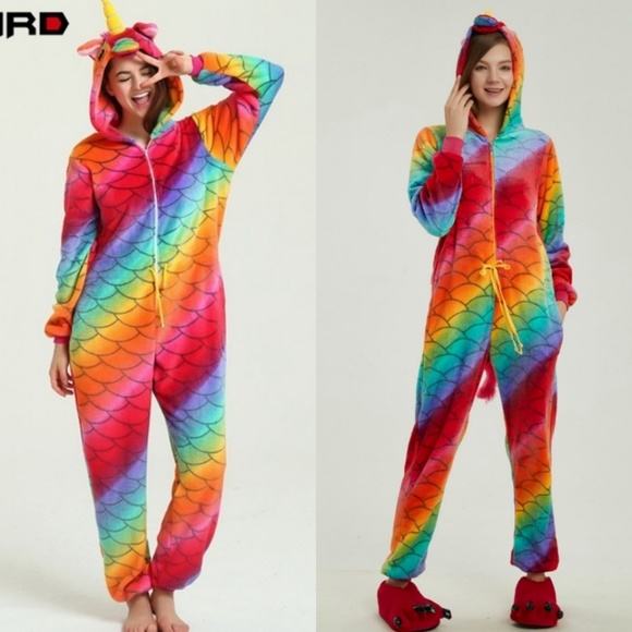 Japan LA Other - Mermaid Scale Rainbow Unicorn Kigurumi Onesie XL